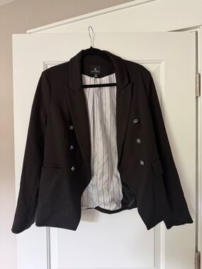 Jules & Leopold Black Double-Breasted Blazer
